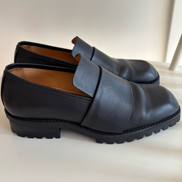 COS Modern Black Leather Loafers - Picture 7 of 8